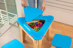 Load image into Gallery viewer, Magformers Blue Triangle wood table set