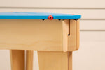 Load image into Gallery viewer, Magformers Blue Triangle wood table set