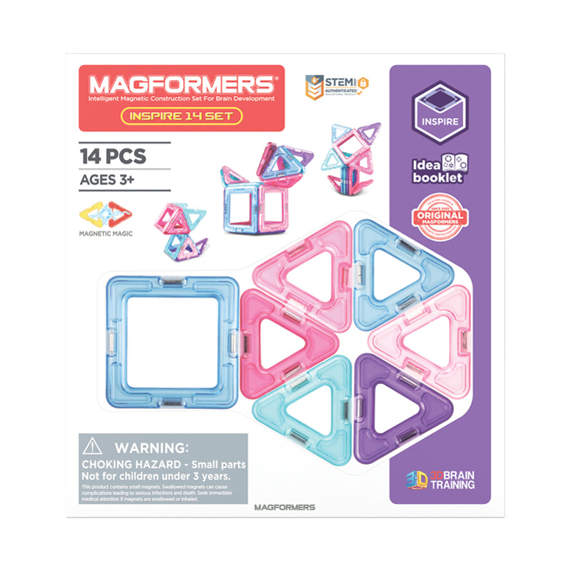 Magformers Inspire 14pc Magnetic Toy Construction US Magformers Educational STEM –