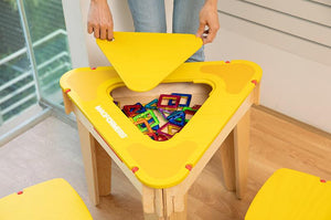 Magformers Yellow Triangle wood Set