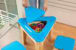 Load image into Gallery viewer, Magformers Blue Triangle wood table set
