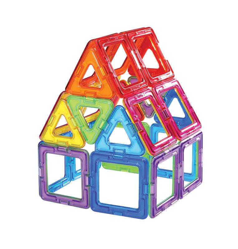 MAGFORMERS+Rainbow+Clear+Solid+Set+14pcs+Basic+Magnetic+Building+Blocks for  sale online