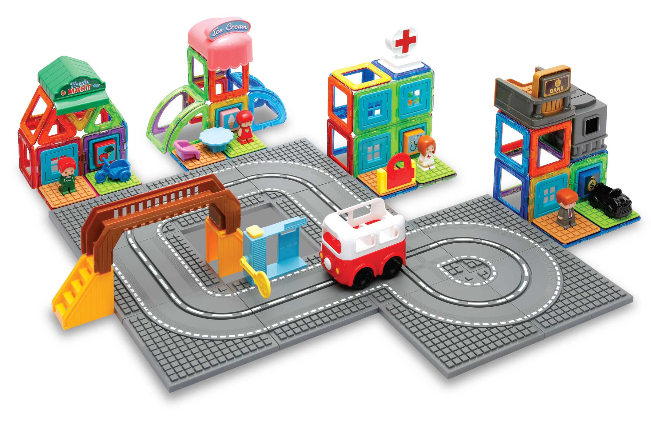 Town Set - City Bus 16PC
