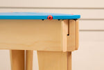 Load image into Gallery viewer, Magformers Blue Triangle wood table set
