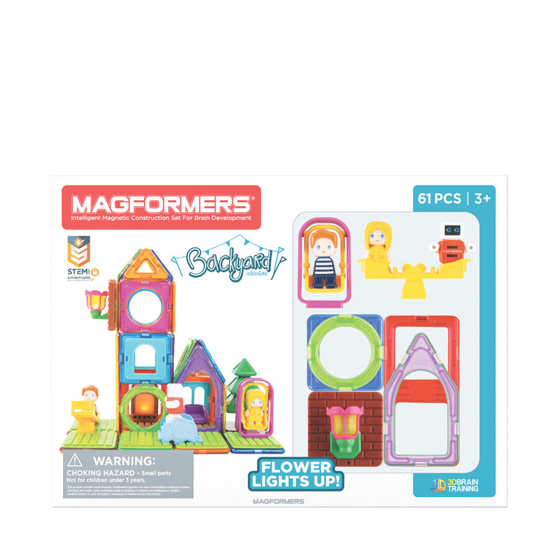 Magformers Magformers Backyard Adventure 61Pc Magnetic Construction  Educational STEM Toy