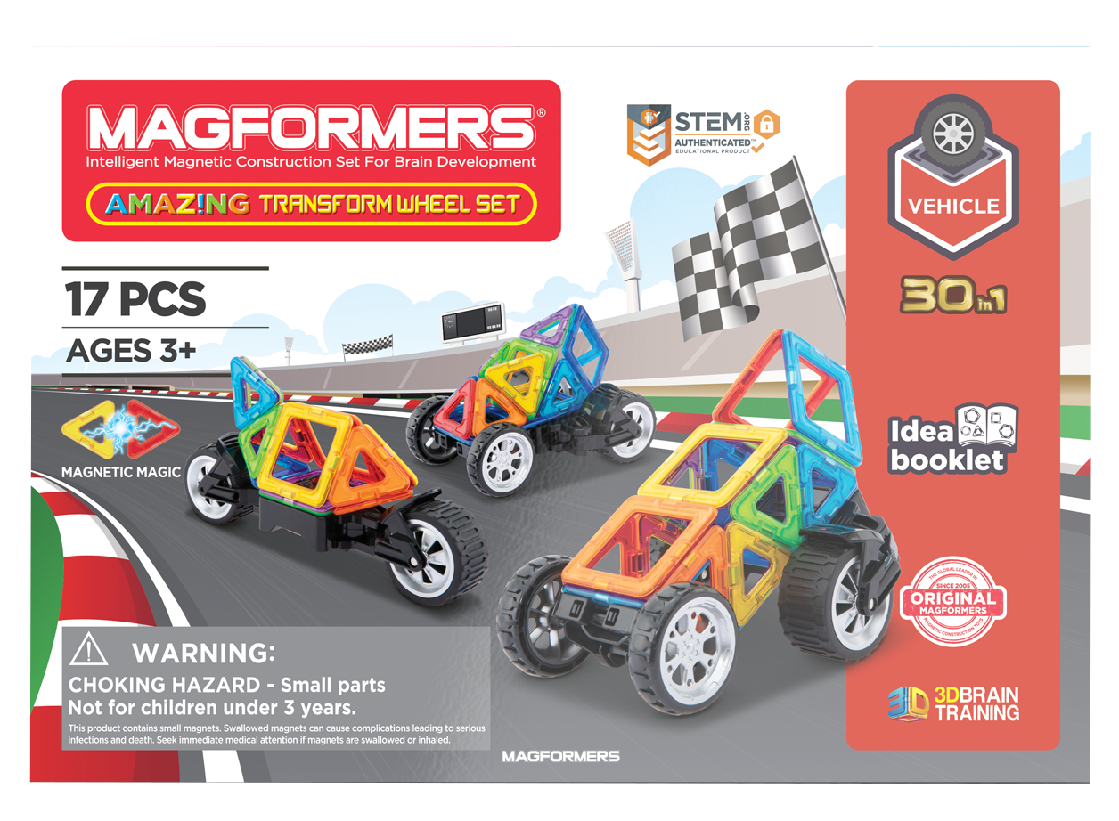 Magformers Amazing Transform 17Pc wheel set – Josh's Toys & Games